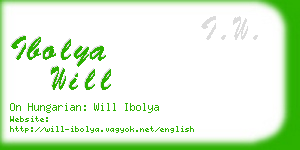 ibolya will business card